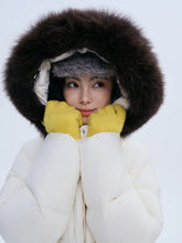 Load image into Gallery viewer, DUSHU Puff Down Jacket Long and Short Styles of Goose Down Jacket Women Fox Fur Collar 2025 Winter Outerwear Simple Commuting
