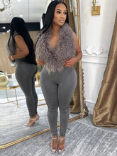 Charger l'image dans la galerie, Nibber Hipster 2-Piece Set Women Plush Tassel Lace-Up Halter v-Neck Backless Vest+High Elasticity Trouser Sexy Midnight Suits
