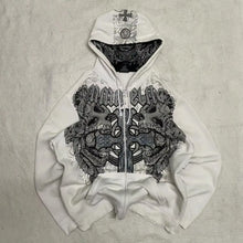 Load image into Gallery viewer, American Y2K New Hip Hop Trend Zipper Hoodie Women Street Casual Loose Joker Vintage Sweatshirt Unisex Fleece Padded Warm Hoodie
