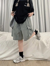 Load image into Gallery viewer, Women High Waist Cargo Shorts
