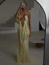 Cargar imagen en el visor de la galería, Weird Puss Sexy See Through   Halter Chain Backless Dress
