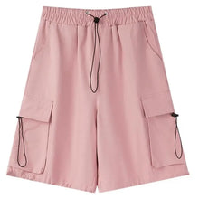 Load image into Gallery viewer, Women High Waist Cargo Shorts
