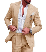 Load image into Gallery viewer, Men 2 Piece One Button Male Slim Fit Suit
