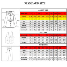 Load image into Gallery viewer, Men's  Rhinestone Beaded Appliques Groom  Single Breasted Slim Fit Suit Outfit
