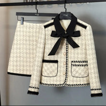 Load image into Gallery viewer, Women Elegant Vintage Tweed Fragrant Top And Skirt Two Piece
