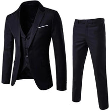 Load image into Gallery viewer, Men Blazers 3 Pieces Slim Fit Turn down Collar Vest Pants Jackets Suit
