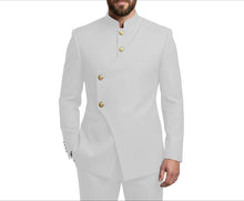 Load image into Gallery viewer, Mandarin Collar Suit Blazer Pants Set
