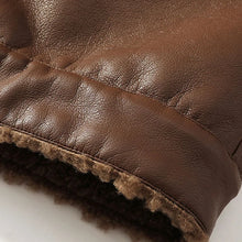 Load image into Gallery viewer, Schinteon Men Suede Leather Jacket Autumn Winter Warm Thick Casual Outwear Faux Lamb Wool Fur Solid Color Turn-down Collar Coat
