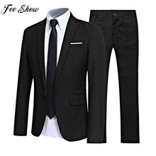 Load image into Gallery viewer, Men  Long Sleeve Lapel Blazer Jacket with Pants
