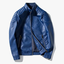 Load image into Gallery viewer, Trendy Men Slim Moto Leather Jackets Coats New Fashion Man Spring Autumn PU Leather Coats Male Solid Casual Thin Leather Coats
