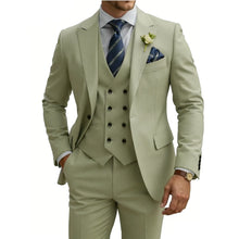 Load image into Gallery viewer, Mens 3 Piece Slim Fit Double Breasted Suit
