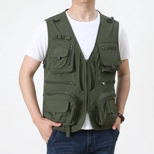 Load image into Gallery viewer, Multipocket Quick Dry Mesh Fishing Vests Men Outdoor Tactical Vest Hiking Hunting Casual Fisherman Vest Solid Sleeveless Coats
