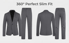 Load image into Gallery viewer, Men's 2-Piece Suit Set Fashionable Eveningwear Tuxedo Pants Ideal for Wedding Parties
