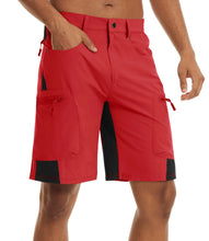 Cargar imagen en el visor de la galería, Pantalones cortos TACVASEN de verano para hombre, de secado rápido, hasta la rodilla, para senderismo, pesca, running, ligeros y con múltiples bolsillos.
