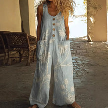 Load image into Gallery viewer, Jumpsuits Para Mujer Elegantes Women's Casual Sleeveless Loose Pocket Overalls Women's Long Jumpsuit Jumsuite Mujer Kombinezony
