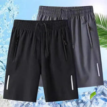 Load image into Gallery viewer, Men Beach Shorts Elastic Drawstring Waist Quick-Drying Casual Short Pants with Reinforced Pockets Street Quick-drying Shorts
