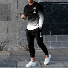 Load image into Gallery viewer, Men  Long Sleeved  Casual Tracksuit 2 Piece Suit
