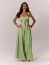 Load image into Gallery viewer, Hollow Out Slim Solid Color Sleeveless Casual Elegant Temperament Simple Jumpsuit
