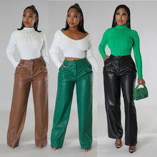 Lade das Bild in den Galerie-Viewer, PU Pants High Waist
