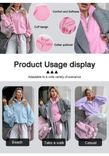 Load image into Gallery viewer, Original Fall Winter Lamb Fleece Hoodie Women Casual Loose Thick Zipper Long Sleeve Lapel Pullover Top Lady Hoodies Streetwear
