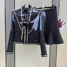 Load image into Gallery viewer, Women Elegant Vintage Tweed Fragrant Top And Skirt Two Piece
