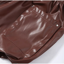 Load image into Gallery viewer, Street Women's Cropped Leather Jacket Skirt Set Stand Collar Zipper Coats Pleated Mini Skirts 2026 Spring Lady Fashion Suit
