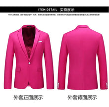 Load image into Gallery viewer, Men's Suits 2 PCS Sets Fashion Business Casual Formal Clothes Man Solid Slim Prom Party Blazer Coats+Trousers Sets Plus Size 6XL
