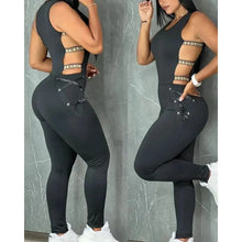 Lade das Bild in den Galerie-Viewer, Women Letter Pattern Sleeveless Ladder Jumpsuits
