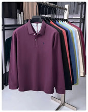 Load image into Gallery viewer, High end brand 100% cotton long sleeve polo shirt fashion luxury pony embroidery business casual comfort new Paul men's T-shirt
