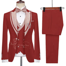 Load image into Gallery viewer, 3-Piece Jacket Vest Pants Suit
