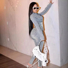 Lade das Bild in den Galerie-Viewer, Denim Pant Two Piece Sets
