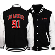 Load image into Gallery viewer, Los Angeles, California USA City Retro Letter Mens Clothes Loose Fashion Baseball Uniform Outdoor Biker Travel Coat Men's Jacket
