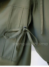 Load image into Gallery viewer, Korean Version of The New Fashion Solid Color Collect Waist Trench Coat, Spring and Autumn Casual Patchwork Overalls Coats Women
