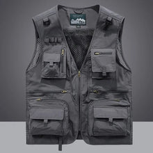 Load image into Gallery viewer, Multipocket Quick Dry Mesh Fishing Vests Men Outdoor Tactical Vest Hiking Hunting Casual Fisherman Vest Solid Sleeveless Coats
