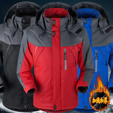 Cargar imagen en el visor de la galería, Chaqueta reflectante de algodón grueso con forro polar para hombre, chaqueta de invierno para exteriores, cálida, para escalada, informal
