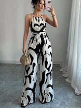 Load image into Gallery viewer, Halter Neck Casual Pants  Geometric Print Jumpsuit Party Outfits For Women
