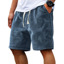 Load image into Gallery viewer, Mens  Solid Color Mid Waist Drawstring Shorts
