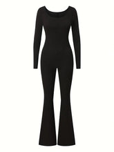 Load image into Gallery viewer, Women's jumpsuit, casual, stylish, sexy, elegant, U-neck, slim fit, versatile for outdoor sports.
