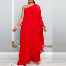 Load image into Gallery viewer, Women One Shoulder Jumpsuit Ruffle Long Sleeve Elegant Solid Aysmmetric Fashion Autumn Rompers Casual Party Club Jumpsuits 2024
