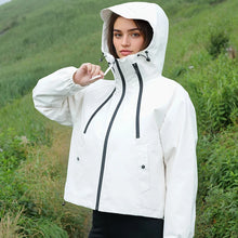Load image into Gallery viewer, Women's Casual Hooded  Raglan Sleeves Double Zipper Jacket
