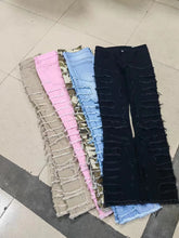 Lade das Bild in den Galerie-Viewer, Spliced Distressed Denim  Ripped  Jeans
