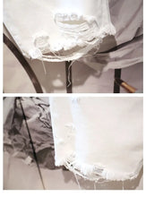 Load image into Gallery viewer, 2022 Summer Fashion Cropped Men's Tattered Ripped Shorts Loose Straight Casual White Denim Pants Streetwear Men Boyfriend Jeans
