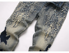 Load image into Gallery viewer, Men's Pearl Boot Cut Denim Jeans

