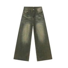 Load image into Gallery viewer, IEFB Fashion Loose Men's Straight Denim Pants American Style Casual Worn-out Design Wide Leg Jeans Summer New Trend 9C6256
