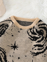 Load image into Gallery viewer, New Trendy Street Style Ripped Abstract Starry Sky Pattern Pullover Ripped Sweater Casual Crew Neck Knitted Men's Pullover
