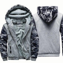 Load image into Gallery viewer, Men's Camouflage Fleece Thicken Hooded Jackets
