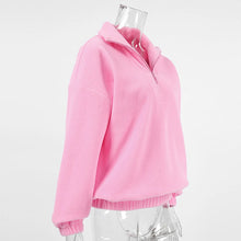 Load image into Gallery viewer, Original Fall Winter Lamb Fleece Hoodie Women Casual Loose Thick Zipper Long Sleeve Lapel Pullover Top Lady Hoodies Streetwear
