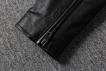 Load image into Gallery viewer, 2025 New Leather Jacket Top Layer 100% Cowhide Leather Clothes Men's Stand Collar Motorcycle Clothes  Autumn Winter Plus Size
