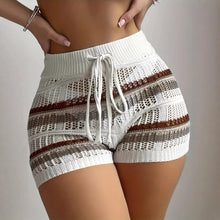 Load image into Gallery viewer, Fashion Elegant Striped Knit Shorts
