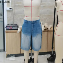 Load image into Gallery viewer, Men's Strecth Knee Length Washed Shorts
